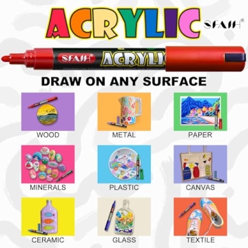 SFAIH Acrylic Creative Markers for Art & Crafting