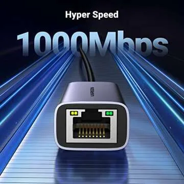 UGREEN USB C to Ethernet Adapter, Plug and Play Ethernet Adapter, 1Gbps Gigabit RJ45 to Type-C (Thunderbolt 4/3 Compatible) Network Dongle, Compatible for MacBook Pro/Air, iPhone 16 Pro/Max, iPad, XPS
