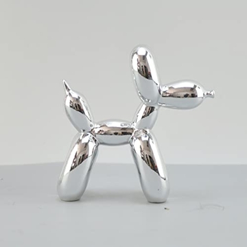 Stylish Balloon Dog Metallic Finish Sculpture for Home Decor