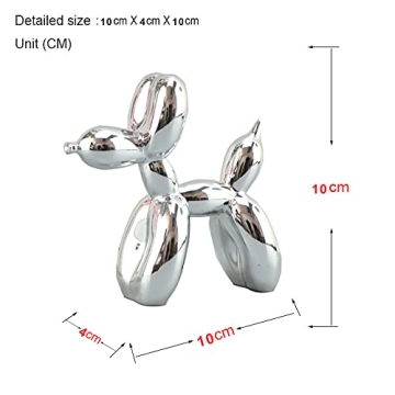 Stylish Balloon Dog Metallic Finish Sculpture for Home Decor