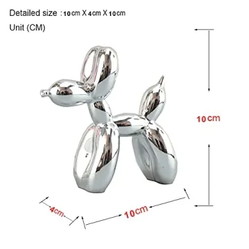 Stylish Balloon Dog Metallic Finish Sculpture for Home Decor