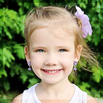 Hicarer 9 Pairs Girls Clip-on Earrings Jewelry Set