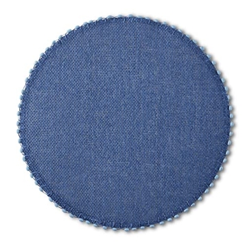 Martha Stewart Navy Blue 6-Pack Placemat Set, 15" Round