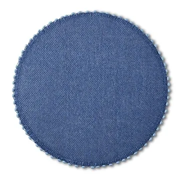 Martha Stewart Navy Blue 6-Pack Placemat Set, 15" Round