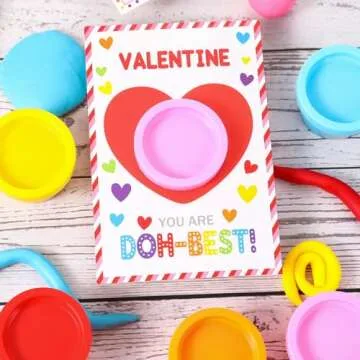 Valentines Day Cards with Playdough for Kids Pack