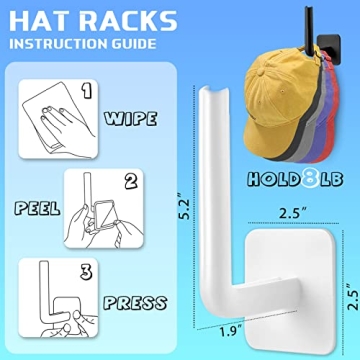 Hat Rack for Wall Organizer - Stylish Storage for Caps