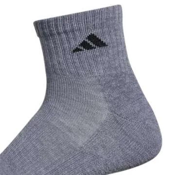 Adidas Men's Cushioned Quarter Socks - Arch Compression Comfort