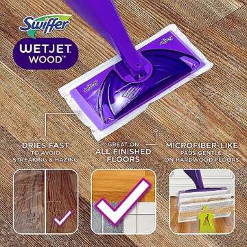 Swiffer WetJet Mops for Floor Cleaning, Hardwood Floor Cleaner, Mopping Refill Bundle, Includes: 20 ...