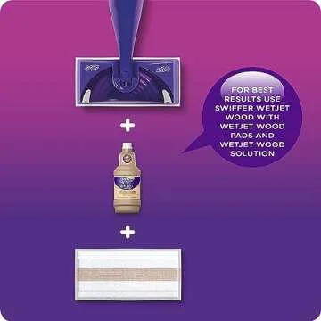 Swiffer WetJet Mops for Floor Cleaning, Hardwood Floor Cleaner, Mopping Refill Bundle, Includes: 20 Pads, 1 Cleaning Solution