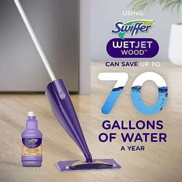 Swiffer WetJet Mops for Floor Cleaning, Hardwood Floor Cleaner, Mopping Refill Bundle, Includes: 20 Pads, 1 Cleaning Solution