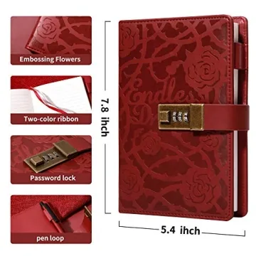 CAGIE Lockable Diary with Refillable Pages for Adults