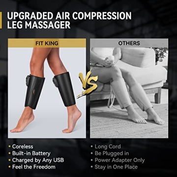 FIT KING Cordless Calf Massager for Pain Relief