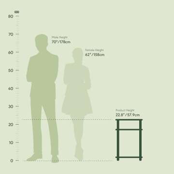 Furinno Just 3-Tier Turn-N-Tube End Table / Side Table / Night Stand / Bedside Table with Plastic Poles, 1-Pack, Columbia Walnut/Black