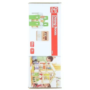 Hape Wooden Doll House Dining Room Set for 1:12 Scale Dolls
