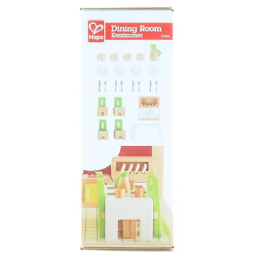 Hape Wooden Doll House Dining Room Set for 1:12 Scale Dolls