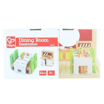 Hape Wooden Doll House Dining Room Set for 1:12 Scale Dolls
