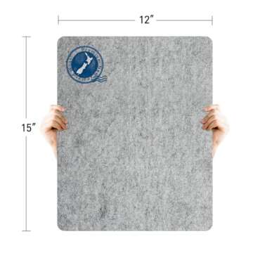 ZOMONETI 15" x 12" Wool Pressing Mat - 100% New Zealand Felted Wool for Quilters and Sewers