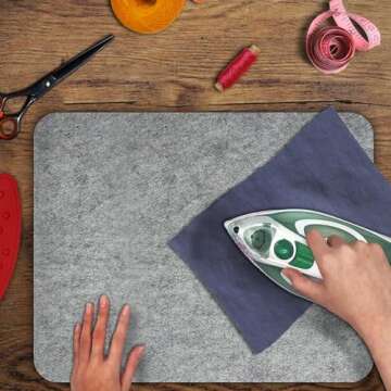 ZOMONETI 15" x 12" Wool Pressing Mat for Sewing & Quilting