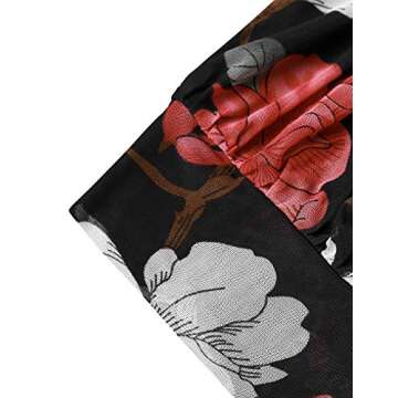 BAISHENGGT Women's Pleated Mesh Blouse - Elegant