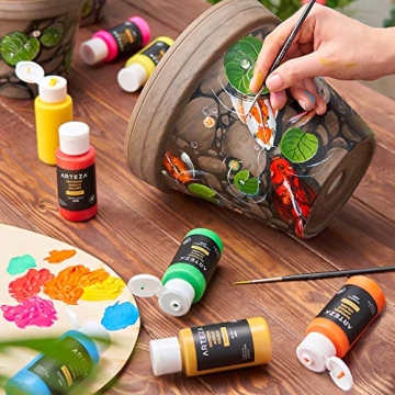 ARTEZA Outdoor Acrylic Paint Set for All Surfaces
