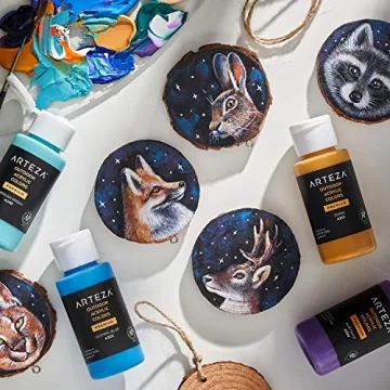ARTEZA Outdoor Acrylic Paint Set for All Surfaces
