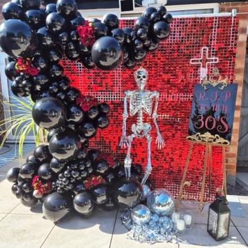 Red Wedding Sequin Backdrop - Perfect for Events