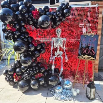 Red Wedding Sequin Backdrop - Perfect for Events