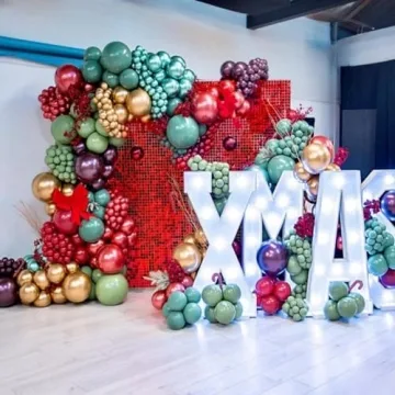 Red Wedding Sequin Backdrop - Perfect for Events