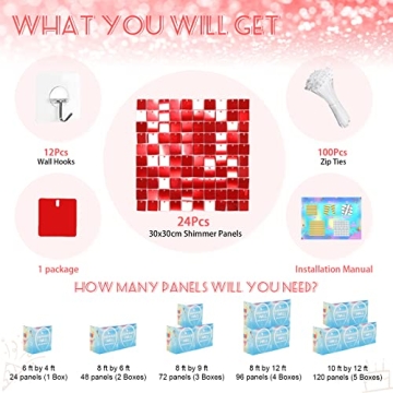 Red Wedding Sequin Backdrop - Perfect for Events