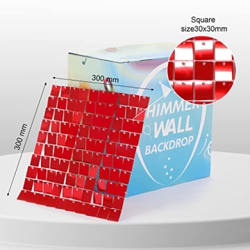 Red Wedding Sequin Backdrop - Perfect for Events