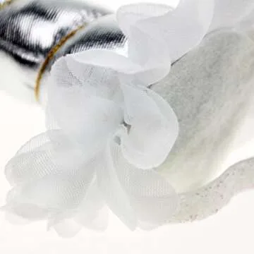 Aiernuo Silver Shiny Unicorn Horn Glitter Elastic Headband Spiral Unicorn Horn for Cosplay Costume Decor