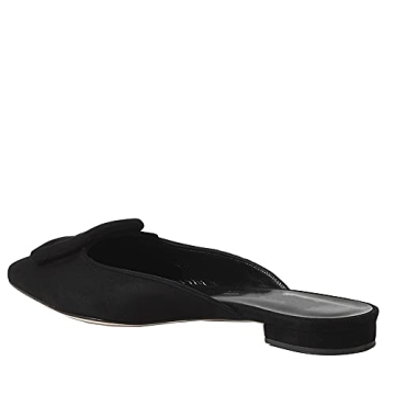 Black Suede Pointed Toe Mules for Women - Elegant & Comfortable