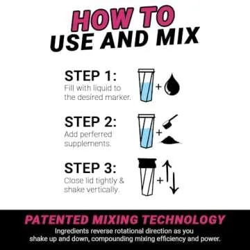 HELIMIX 2.0 Vortex Blender Shaker Bottle Holds upto 28oz | No Blending Ball or Whisk | USA Made | Portable Pre Workout Whey Protein Drink Shaker Cup | Mixes Cocktails Smoothies Shakes | Top Rack Safe