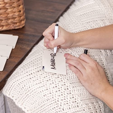 Stylish Hygge & Sage Metal Bin Labels for Organization