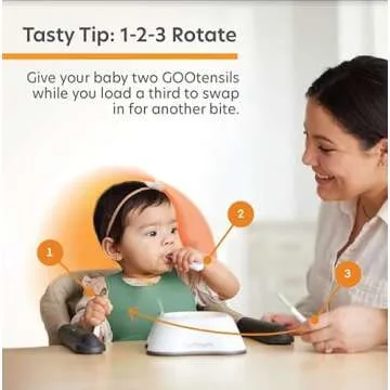 NumNum Pre-Spoon GOOtensils | Baby Spoon Set (Stage 1 + Stage 2) | BPA Free Silicone Self Feeding Toddler Utensils | For Kids Ages 6 Months+, 2-Pack (Four Spoons), Storm Gray/Glacier Green