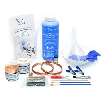 Electroforming Kit - Learn How to Electroform in Copper - Cu Electroforming Starter Kit - With 5 Amp...