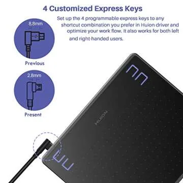 HUION HS64 Graphics Tablet - Creative Pen Tablet for All