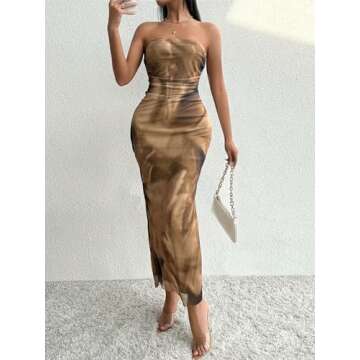 Milumia Women's Stylish Summer Strapless Maxi Dress