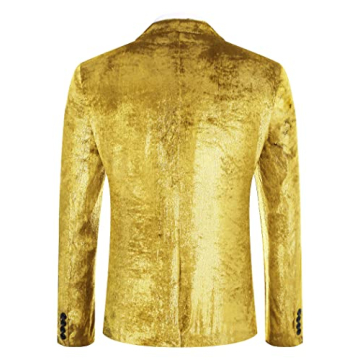 Stylish COOFANDY Gold Tuxedo Jacket for Men