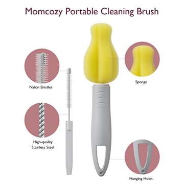 Momcozy Cleaning Brush Kit for Breast Pumps - Easy Clean