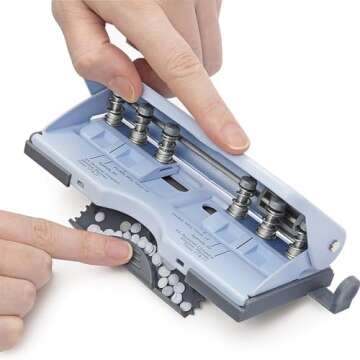Rapesco Adjustable 6-Hole Punch for Planners - Durable & Stylish