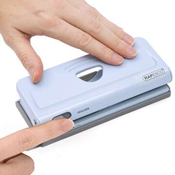 Rapesco Adjustable 6-Hole Punch for Planners - Durable & Stylish