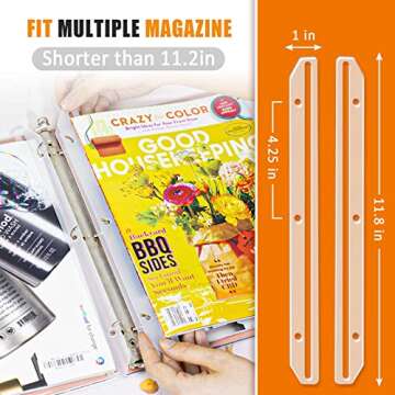 Tutata Magazine Holders - 24 Pack 3 Ring Binder Strips