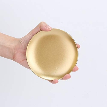 Gold Iron Plate Candle Holders Set for Elegant Home Decor