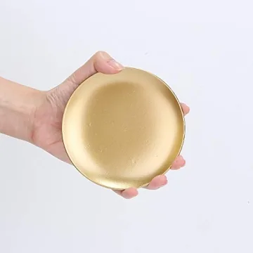 Gold Iron Plate Candle Holders Set for Elegant Home Decor