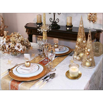 Gold Iron Plate Candle Holders Set for Elegant Home Decor