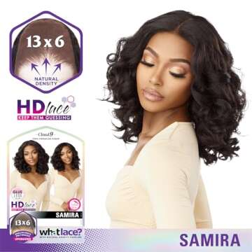 Sensationnel What lace 13x6 Wigs - samira lacefrontal hand tied glueless synthetic with natural dens...