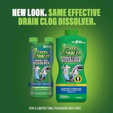 Green Gobbler Drain Clog Dissolver, Drain Opener-Cleaner ,Toilet Clog Remover, 31 oz