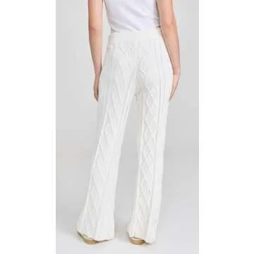 Beach Riot Rayne Pants - Stylish Cream Cable Knit