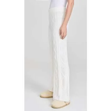 Beach Riot Rayne Pants - Stylish Cream Cable Knit